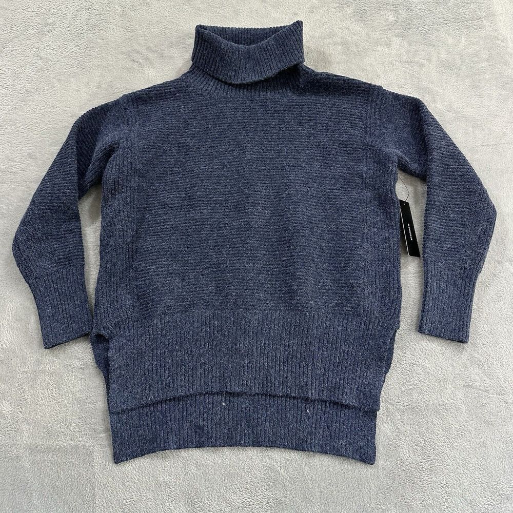 Lulus Pullover Turtleneck Sweater Women Medium Blue Turtleneck NWT